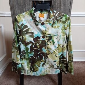 Ruby Rd. Green and Brown Utility Jacket